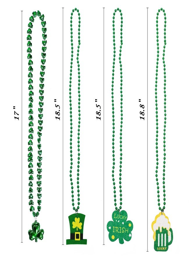 Moon Boat 18PCS St. Patrick's Day Shamrock Necklace Clover Green Bead Party Favors Irish Beer Decorations Supplies - Image 4
